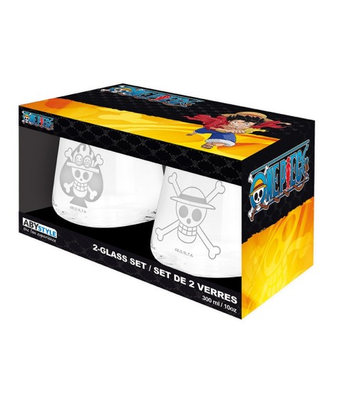 Verre - Pack de 2 - One Piece - Ace & Luffy
