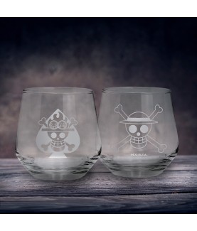 Verre - Pack de 2 - One Piece - Ace & Luffy