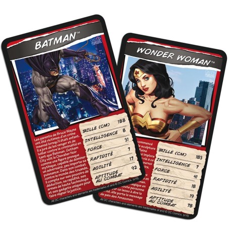Bataille - Hasard - Pour enfants - Cartes - DC Comics - Top Trump