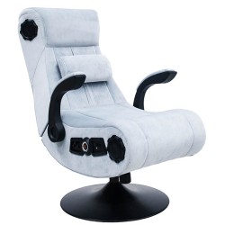 Fauteuil Pro Gaming - Deluxe 4.1 X-Pro Tissu Blanc - X-Rocker 2019