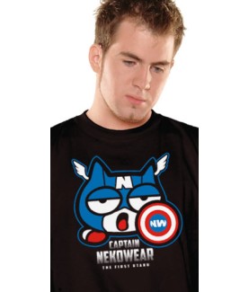 T-shirt - Captain America - Captain Neko - M Homme 