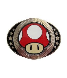 Ceinture - Super Mario - Champignon - Boucle de ceinture - Unisexe 