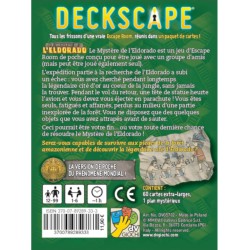 Escape Game - Coopératif - Cartes - Casse tête/Réflexion - Deckscape - Le Mystère de L'Eldorado