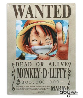 Plaque métallique - One Piece - Monkey D. Luffy