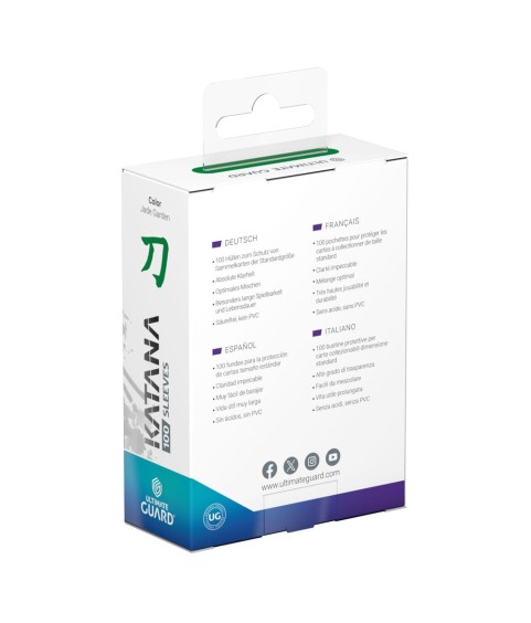 Sleeves - 100 Pcs - Katana - Standard - Jade Garden