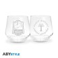 Verre - Pack de 2 - Le Seigneur des Anneaux - Set de 2 verres - Prancing Pony & Gondor tree