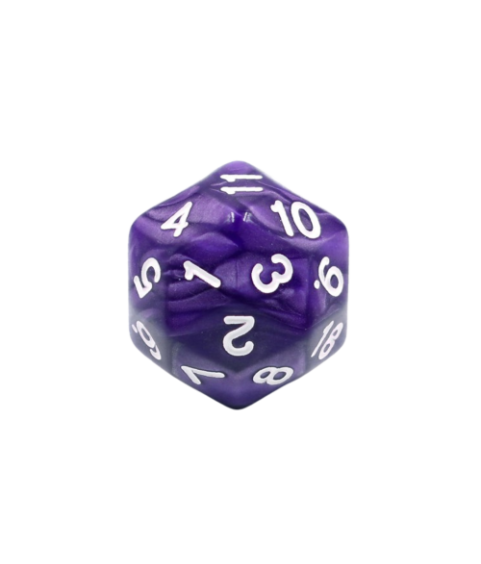 Würfel Set - Würfels - 30-seitiger Würfel - Perlviolett