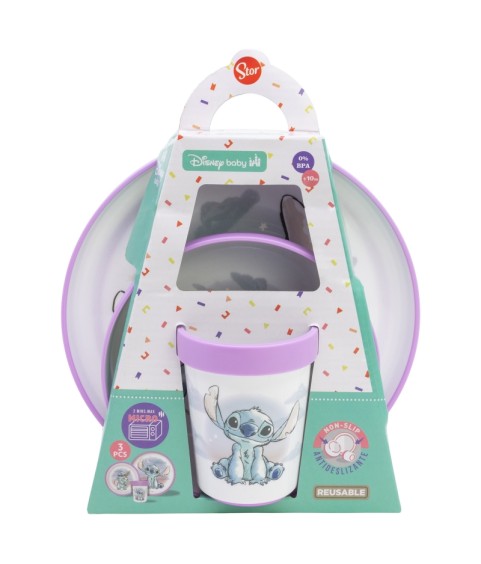 Set de vaisselle - Antidérapant - Lilo & Stitch - Stitch