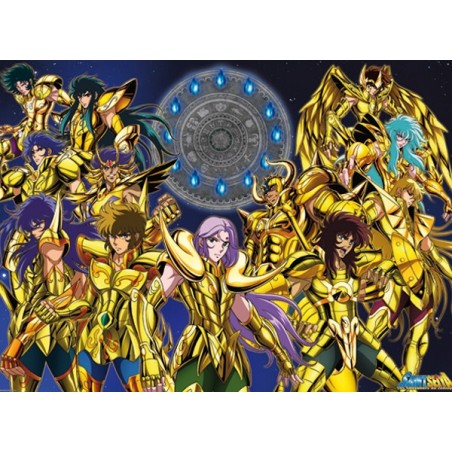 Poster - Roulé et filmé - Saint Seiya - Les 12 Chevaliers d'or