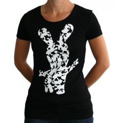 T-shirt - Lapin Crétin - Silhouette - M Femme 