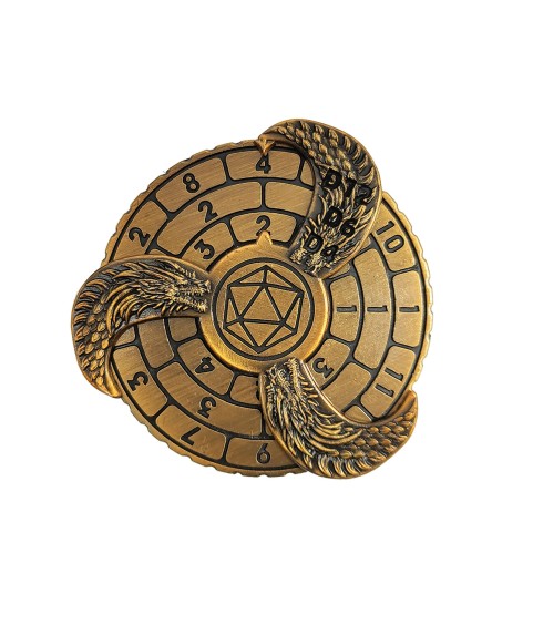 Set de dés - Dés Rotatif Métal - Or