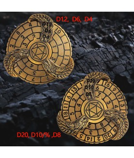 Würfel Set - Metall-Drehwürfel – Gold