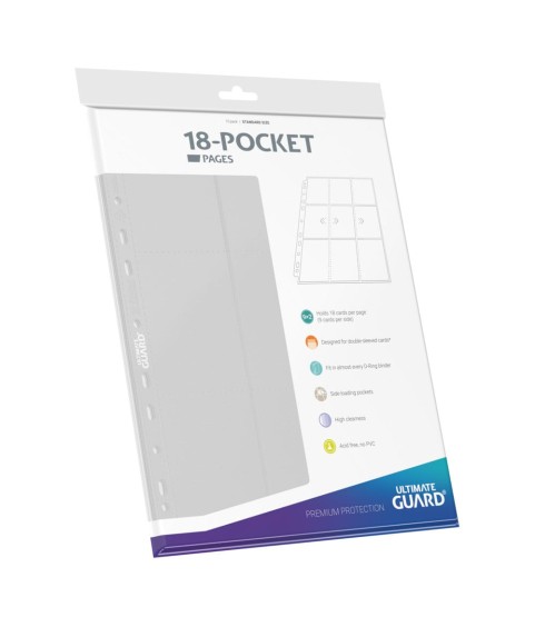 Portfolio - Side-Loading - 18-Pocket Pages (10ct) - Blanc