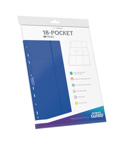 Portfolio - Side-Loading - 18-Pocket Pages (10ct) - Bleu