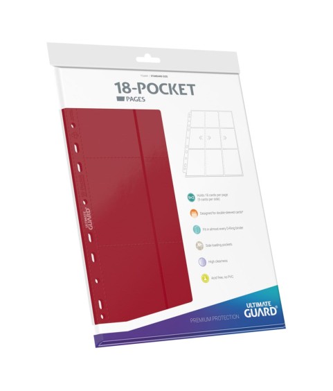 Portfolio - Side-Loading - 18-Pocket Pages (10ct) - Rouge