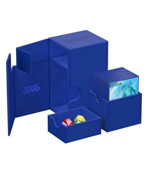 Deckbox - Flip´n´Tray 80+ - Blau - XenoSkin