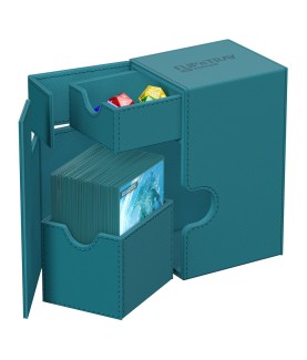 Boîte pour cartes - Flip´n´Tray 80+ - Bleu Pétrole - XenoSkin