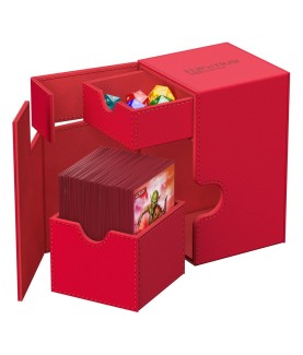 Boîte pour cartes - Flip´n´Tray 100+ - Rouge - XenoSkin