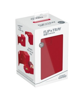 Boîte pour cartes - Flip´n´Tray 100+ - Rouge - XenoSkin