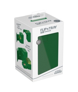 Boîte pour cartes - Flip´n´Tray 100+ - Vert - XenoSkin
