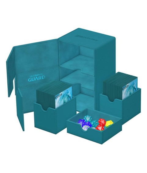 Deckbox - Twin Flip´n´Tray 160+ - Petrolblau - XenoSkin