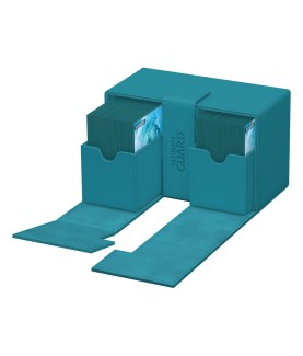 Boîte pour cartes - Twin Flip´n´Tray 160+ - Bleu Pétrole - XenoSkin