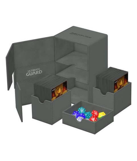 Deckbox - Twin Flip´n´Tray 160+ - Grau - XenoSkin