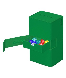 Boîte pour cartes - Twin Flip´n´Tray 200+ - Vert - XenoSkin