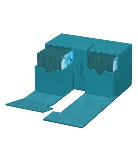 Boîte pour cartes - Twin Flip´n´Tray 200+ - Bleu Pétrole - XenoSkin