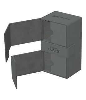 Boîte pour cartes - Twin Flip´n´Tray 200+ - Gris - XenoSkin