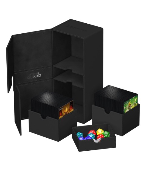 Deckbox - Twin Flip´n´Tray 266+ - Schwarz - XenoSkin