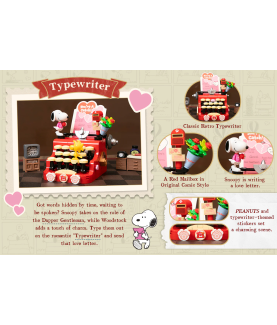 Set de construction - Snoopy - Machine à Écrire