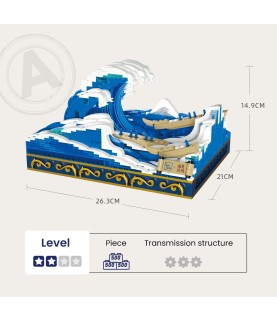 Set de construction - Hokusai - La vague de Kanagawa