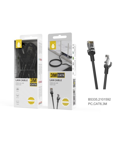 Kabel - LAN / RJ 45 - Cat.6 - 3M