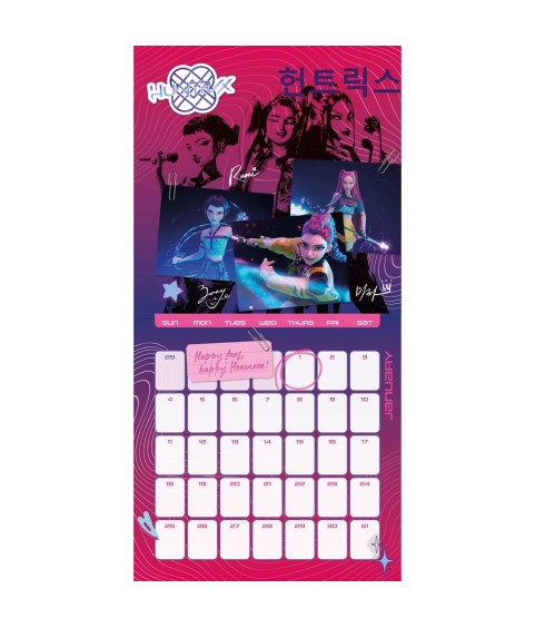 Calendar - KPop Demon Hunters - 16 Months