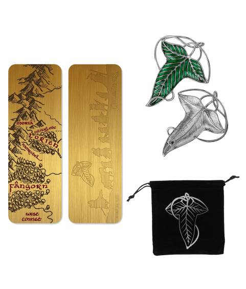 Set - Le Seigneur des Anneaux - Broche de la Lorien et Marque Page Métal