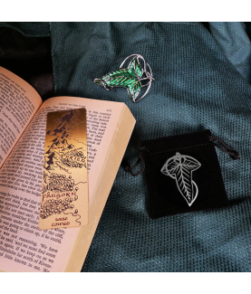 Set - Le Seigneur des Anneaux - Broche de la Lorien et Marque Page Métal