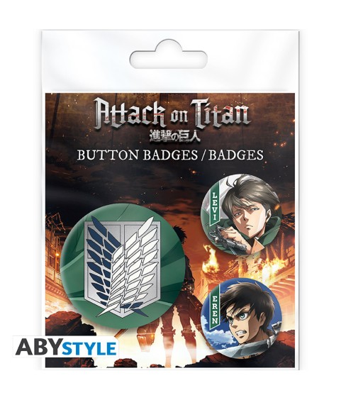 Badge - Attack on Titan - Eren & Levi