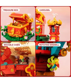 Set de construction - 18009 - Navire du Dragon de la Fortune