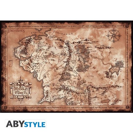 Poster - Damaged product - Lord of the Rings - Map
