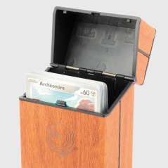 Protège-cartes - Deck protec box wood effect boxes push up (x9)