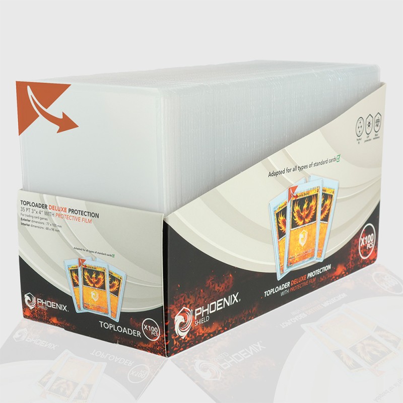 Protège-cartes - Toploader 35pt 3"x4" x 100 deluxe (with protective film)