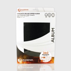 Protège-cartes - Zip 9-pocket portfolio deluxe (black) for 360 cards