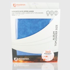 Protège-cartes - Deluxe toploader zip 9-pockets 360 cards blue