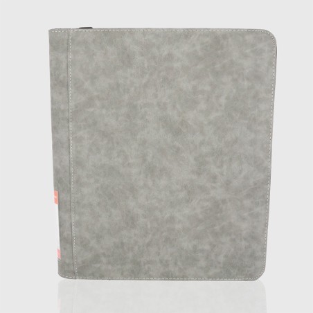 Protège-cartes - Deluxe toploader zip 9-pockets 360 cards grey