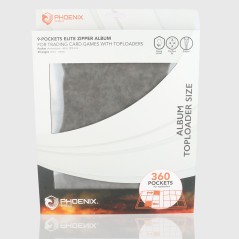 Protège-cartes - Deluxe toploader zip 9-pockets 360 cards grey