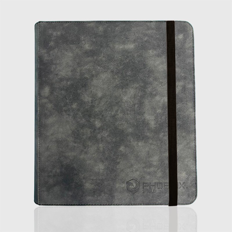Protège-cartes - Ringed binder 9-pockets (900 cards) velvet effect black