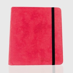 Protège-cartes - Ringed binder 9-pockets (900 cards) velvet effect red