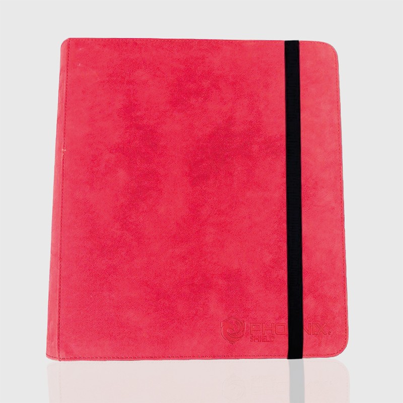 Protège-cartes - Ringed binder 9-pockets (900 cards) velvet effect red Protège-cartes - Ringed binder 9-pockets (900 cards) velvet effect red