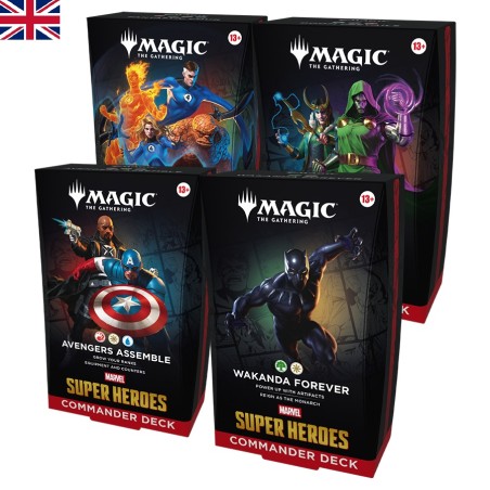 Trading Cards - Commander Deck - Magic The Gathering - Commander Deck Set - Marvel Super Heroes